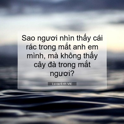 Picture 07 - Lu-ca 6:41 VIE - Sao ngươi nhìn thấy cái rác trong mắt - Bible Verse Picture