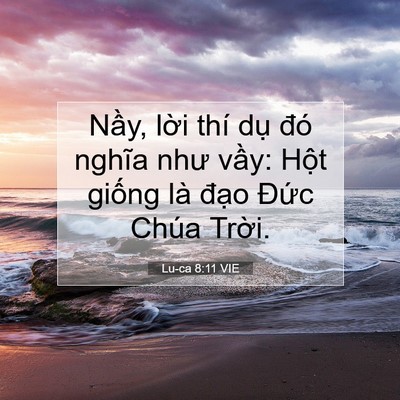 Picture 07 - Lu-ca 8:11 VIE - Nầy, lời thí dụ đó nghĩa như vầy: - Bible Verse Picture