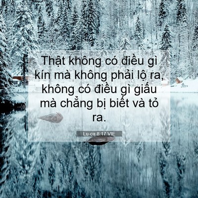Picture 07 - Lu-ca 8:17 VIE - Thật không có điều gì kín mà không - Bible Verse Picture