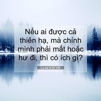 Picture 07 - Lu-ca 9:25 VIE - Nếu ai được cả thiên hạ, mà chính - Bible Verse Picture