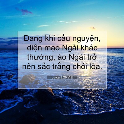 Picture 07 - Lu-ca 9:29 VIE - Đang khi cầu nguyện, diện mạo Ngài - Bible Verse Picture
