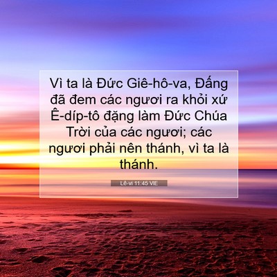 Picture 07 - Lê-vi 11:45 VIE - Vì ta là Đức Giê-hô-va, Đấng đã đem - Bible Verse Picture