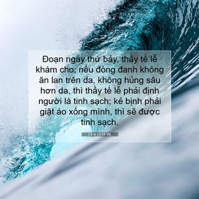 Picture 07 - Lê-vi 13:34 VIE - Đoạn ngày thứ bảy, thầy tế lễ khám - Bible Verse Picture