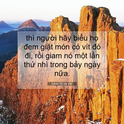 Picture 07 - Lê-vi 13:54 VIE - thì người hãy biểu họ đem giặt món - Bible Verse Picture