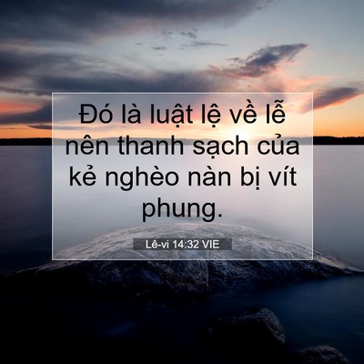 Picture 07 - Lê-vi 14:32 VIE - Đó là luật lệ về lễ nên thanh sạch - Bible Verse Picture