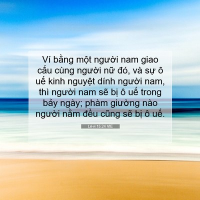 Picture 07 - Lê-vi 15:24 VIE - Ví bằng một người nam giao cấu cùng - Bible Verse Picture