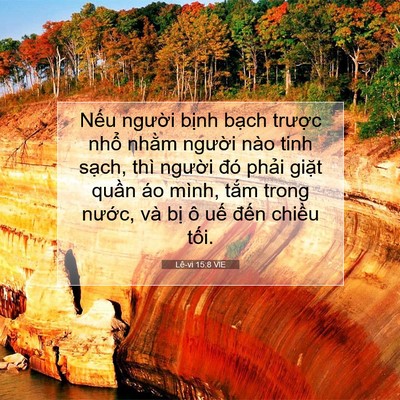 Picture 07 - Lê-vi 15:8 VIE - Nếu người bịnh bạch trược nhổ - Bible Verse Picture