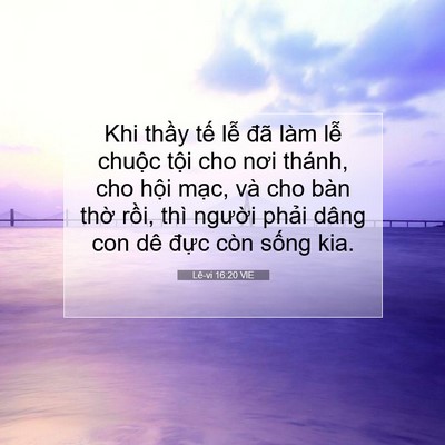Picture 07 - Lê-vi 16:20 VIE - Khi thầy tế lễ đã làm lễ chuộc tội - Bible Verse Picture
