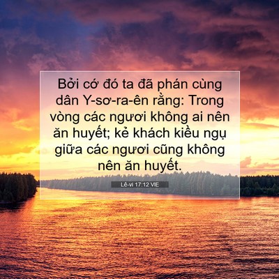 Picture 07 - Lê-vi 17:12 VIE - Bởi cớ đó ta đã phán cùng dân - Bible Verse Picture