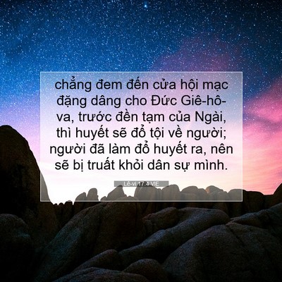 Picture 07 - Lê-vi 17:4 VIE - chẳng đem đến cửa hội mạc đặng - Bible Verse Picture