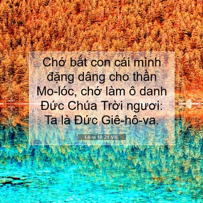 Picture 07 - Lê-vi 18:21 VIE - Chớ bắt con cái mình đặng dâng cho - Bible Verse Picture