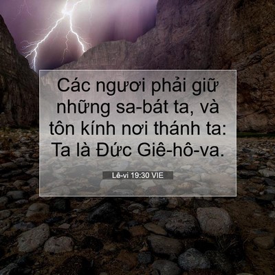Picture 07 - Lê-vi 19:30 VIE - Các ngươi phải giữ những sa-bát ta, và - Bible Verse Picture