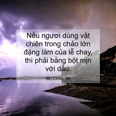 Picture 07 - Lê-vi 2:7 VIE - Nếu ngươi dùng vật chiên trong chảo - Bible Verse Picture
