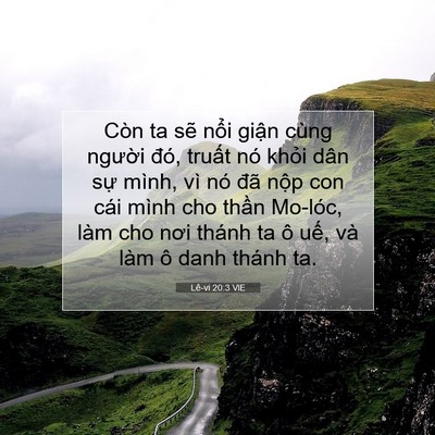 Picture 07 - Lê-vi 20:3 VIE - Còn ta sẽ nổi giận cùng người đó, - Bible Verse Picture