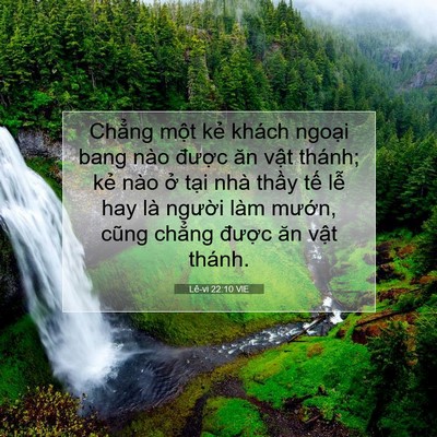 Picture 07 - Lê-vi 22:10 VIE - Chẳng một kẻ khách ngoại bang nào - Bible Verse Picture