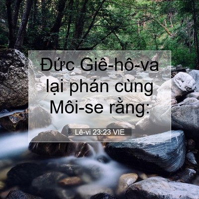 Picture 07 - Lê-vi 23:23 VIE - Đức Giê-hô-va lại phán cùng Môi-se - Bible Verse Picture