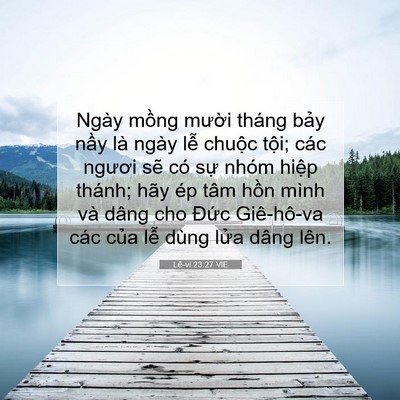 Picture 07 - Lê-vi 23:27 VIE - Ngày mồng mười tháng bảy nầy là ngày - Bible Verse Picture