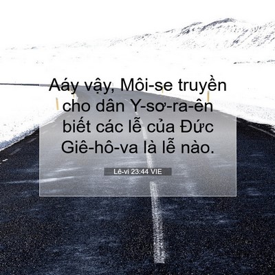 Picture 07 - Lê-vi 23:44 VIE - Aáy vậy, Môi-se truyền cho dân - Bible Verse Picture