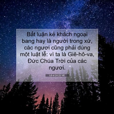 Picture 07 - Lê-vi 24:22 VIE - Bất luận kẻ khách ngoại bang hay là - Bible Verse Picture