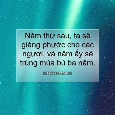Picture 07 - Lê-vi 25:21 VIE - Năm thứ sáu, ta sẽ giáng phước cho các - Bible Verse Picture
