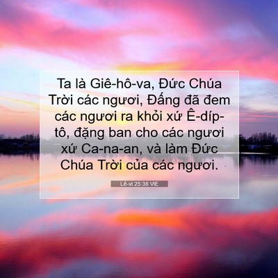 Picture 07 - Lê-vi 25:38 VIE - Ta là Giê-hô-va, Đức Chúa Trời các - Bible Verse Picture