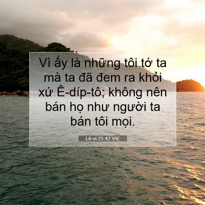 Picture 07 - Lê-vi 25:42 VIE - Vì ấy là những tôi tớ ta mà ta đã - Bible Verse Picture