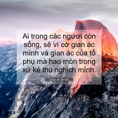 Picture 07 - Lê-vi 26:39 VIE - Ai trong các ngươi còn sống, sẽ vì cớ - Bible Verse Picture