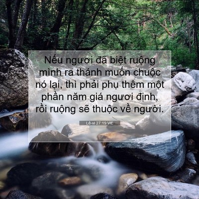 Picture 07 - Lê-vi 27:19 VIE - Nếu ngươi đã biệt ruộng mình ra thánh - Bible Verse Picture