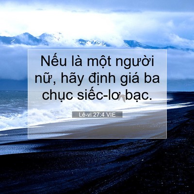 Picture 07 - Lê-vi 27:4 VIE - Nếu là một người nữ, hãy định giá - Bible Verse Picture