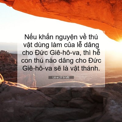 Picture 07 - Lê-vi 27:9 VIE - Nếu khấn nguyện về thú vật dùng làm - Bible Verse Picture