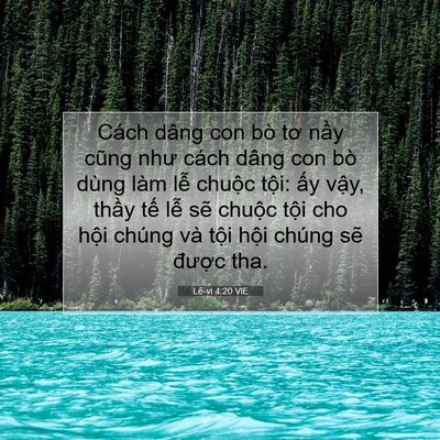 Picture 07 - Lê-vi 4:20 VIE - Cách dâng con bò tơ nầy cũng như cách - Bible Verse Picture