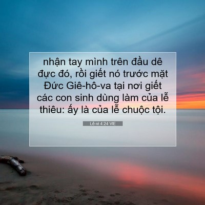 Picture 07 - Lê-vi 4:24 VIE - nhận tay mình trên đầu dê đực đó, - Bible Verse Picture