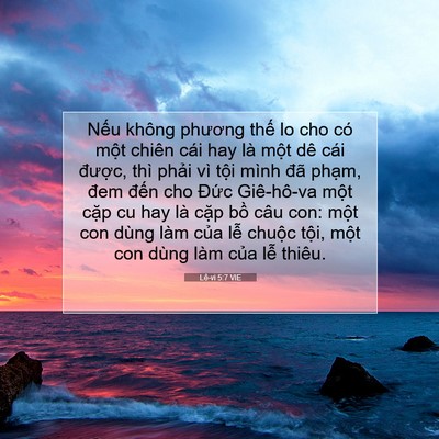 Picture 07 - Lê-vi 5:7 VIE - Nếu không phương thế lo cho có một - Bible Verse Picture