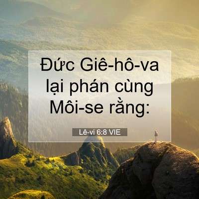 Picture 07 - Lê-vi 6:8 VIE - Đức Giê-hô-va lại phán cùng Môi-se - Bible Verse Picture