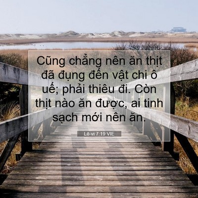 Picture 07 - Lê-vi 7:19 VIE - Cũng chẳng nên ăn thịt đã đụng đến - Bible Verse Picture