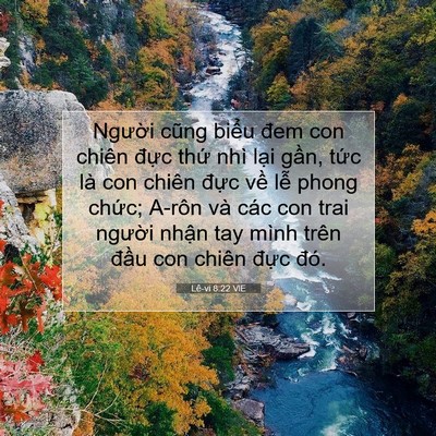 Picture 07 - Lê-vi 8:22 VIE - Người cũng biểu đem con chiên đực - Bible Verse Picture