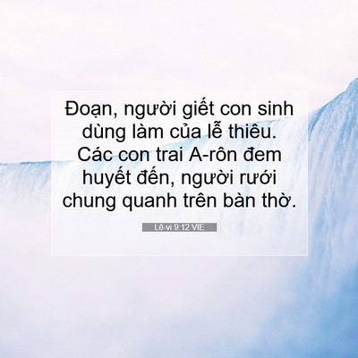 Picture 07 - Lê-vi 9:12 VIE - Đoạn, người giết con sinh dùng làm - Bible Verse Picture