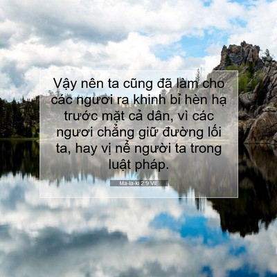 Picture 07 - Ma-la-ki 2:9 VIE - Vậy nên ta cũng đã làm cho các ngươi ra - Bible Verse Picture