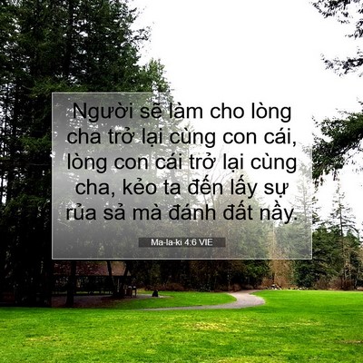 Picture 07 - Ma-la-ki 4:6 VIE - Người sẽ làm cho lòng cha trở lại - Bible Verse Picture