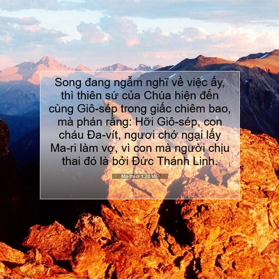 Picture 07 - Ma-thi-ơ 1:20 VIE - Song đang ngẫm nghĩ về việc ấy, thì - Bible Verse Picture