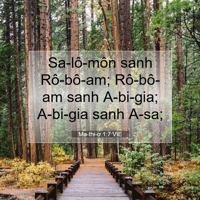 Picture 07 - Ma-thi-ơ 1:7 VIE - Sa-lô-môn sanh Rô-bô-am; Rô-bô-am sanh - Bible Verse Picture