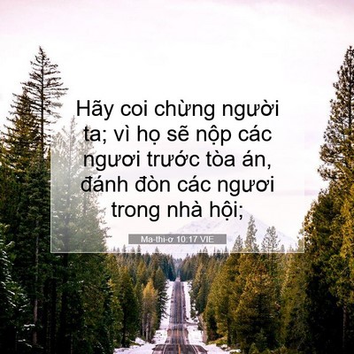 Picture 07 - Ma-thi-ơ 10:17 VIE - Hãy coi chừng người ta; vì họ sẽ nộp - Bible Verse Picture