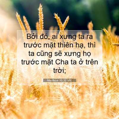 Picture 07 - Ma-thi-ơ 10:32 VIE - Bởi đó, ai xưng ta ra trước mặt thiên - Bible Verse Picture