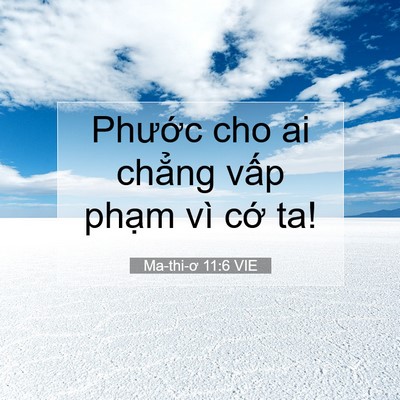 Picture 07 - Ma-thi-ơ 11:6 VIE - Phước cho ai chẳng vấp phạm vì cớ - Bible Verse Picture