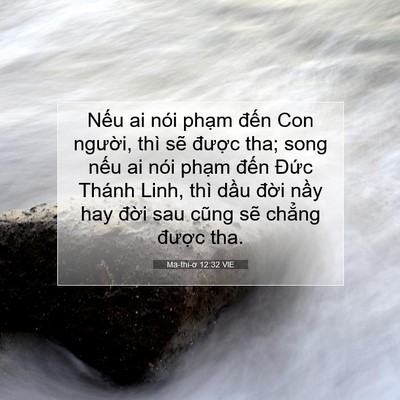 Picture 07 - Ma-thi-ơ 12:32 VIE - Nếu ai nói phạm đến Con người, thì - Bible Verse Picture