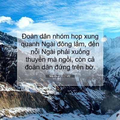 Picture 07 - Ma-thi-ơ 13:2 VIE - Đoàn dân nhóm họp xung quanh Ngài đông - Bible Verse Picture