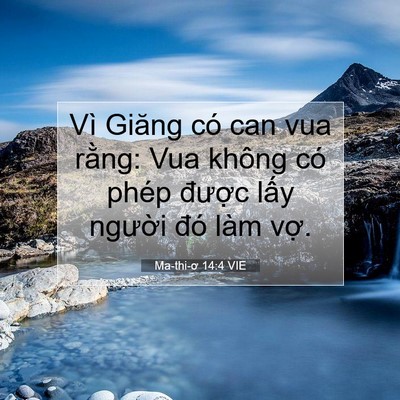 Picture 07 - Ma-thi-ơ 14:4 VIE - Vì Giăng có can vua rằng: Vua không có - Bible Verse Picture