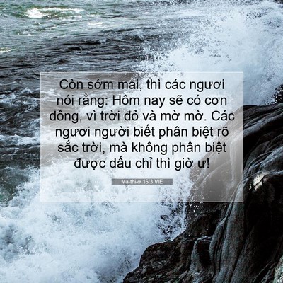 Picture 07 - Ma-thi-ơ 16:3 VIE - Còn sớm mai, thì các ngươi nói rằng: - Bible Verse Picture