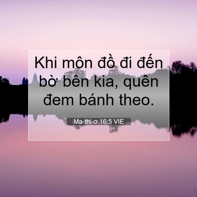 Picture 07 - Ma-thi-ơ 16:5 VIE - Khi môn đồ đi đến bờ bên kia, quên - Bible Verse Picture