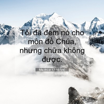 Picture 07 - Ma-thi-ơ 17:16 VIE - Tôi đã đem nó cho môn đồ Chúa, nhưng - Bible Verse Picture